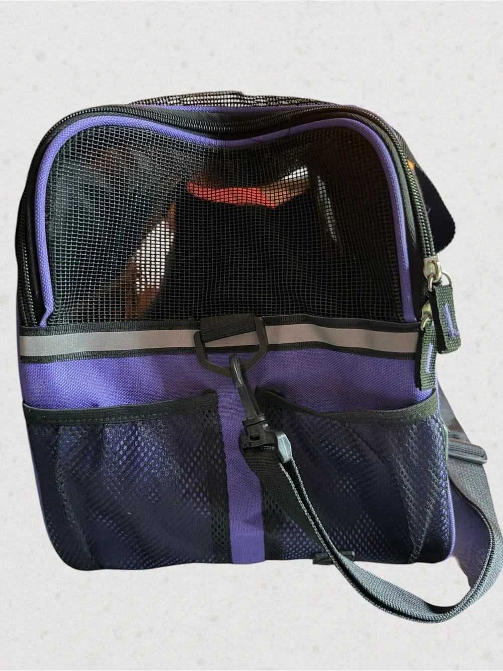 EliteField 2 Door Collapsible Soft Sided Dog Cat Pet Crate Purple Black Padded